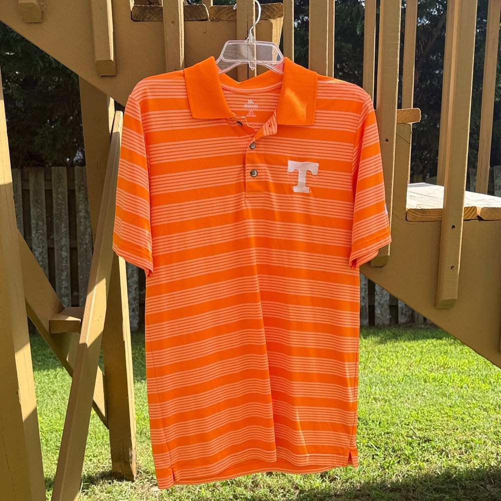 UT Tennessee Orange Striped Polo Shirt